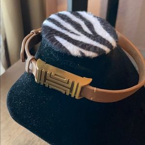 Tory Burch brown leather choker